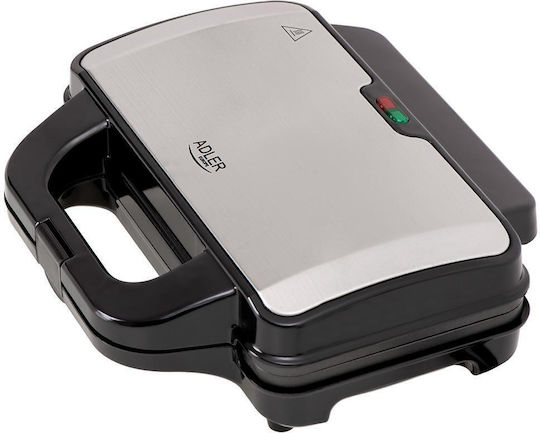 Adler XXL Сандвич мейкър за 2 Тоста 1300W Inox