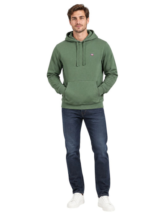 Norway Nautical School Hooded Sweatshirt Khaki
