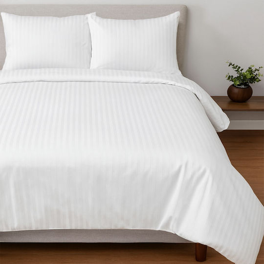 Σεντόνι Σατέν Ρίγα 170x285 Hotel Spitishop Pro 50% Βαμβάκι 50% Polyester T220