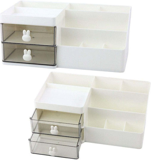 Lean Toys Organizator de Cosmetice cu Sertare și Separatoare Alb