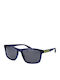 Damentränen Sonnenbrillen mit Marineblau Horn umrandetem Rahmen und Gray Gläser