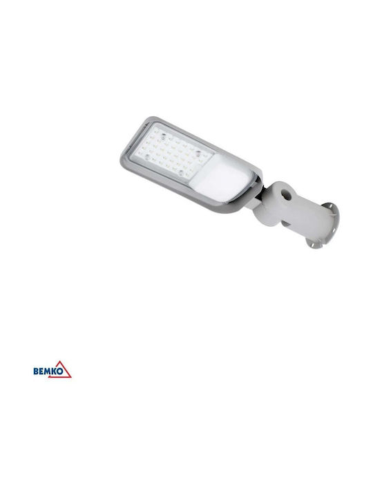 Bemko Outdoor LED Street Lamp 50W with Natural White Light IP65 Black
