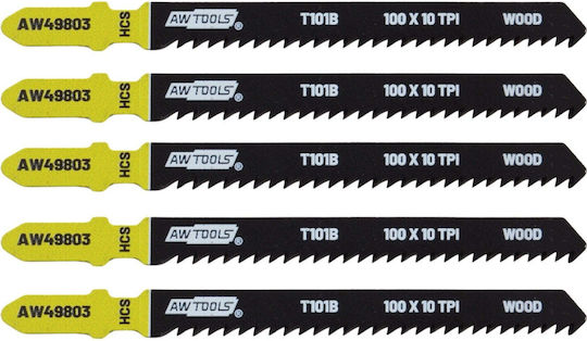 Awtools Острие За Пила 100мм T101b От Дърво 5 Бройки