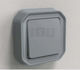 Legrand Plexo Recessed Wall Switch Two-Way with Frame Aller Retour Grey