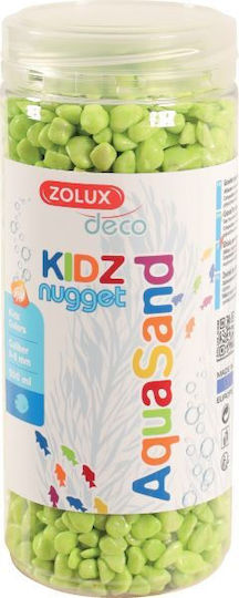 Zolux Aquarium Gravel Aquasand Kidz Nugget 500 Ml Green