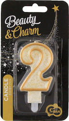 GoDan Birthday Candle Number in Gold Colour