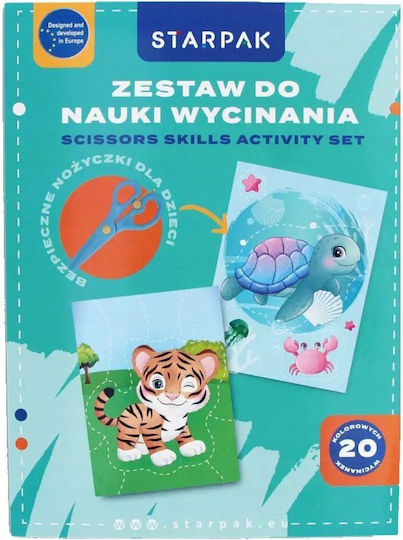 Starpak Σετ Εκμάθησης Κοπής A4 Ψαλίδι Animals Stkpb1/24