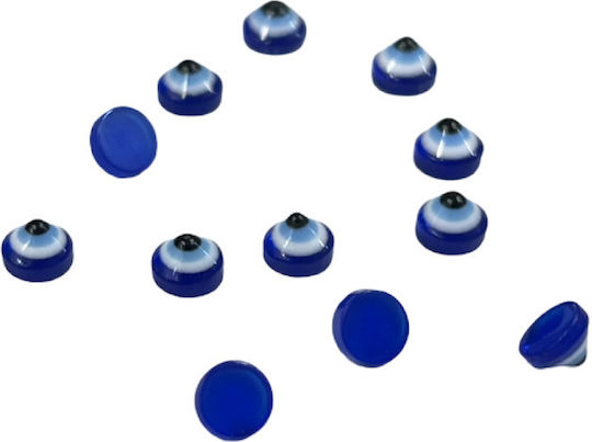 Acryl Auge Flat Kapuçon 4mm Blaue Kleber – Packung 100 Stück