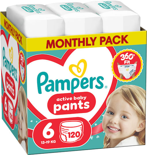 Pampers Windelhosen XLarge Monatspackung Kein. 6 für 13-19kg 120 Stück