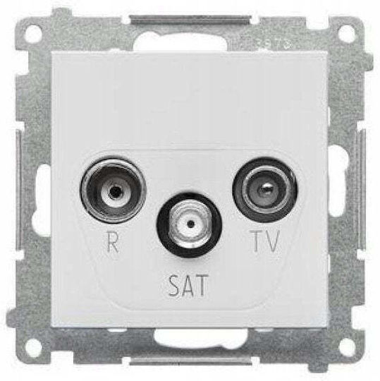 Kontakt-Simon Kontakt-Simon TV-Antennensteckdose in Grau Farbe TASP.01/114
