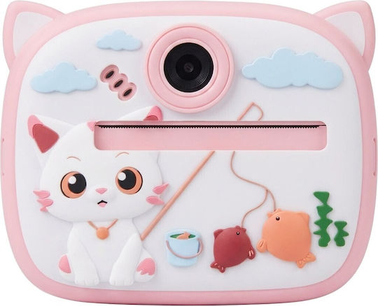 GET-20MP-INSTANT-CAMERA Cameră Foto Pentru Copii 20MP cu Imprimare Termică Roz