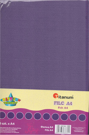Titanum Handwerksfilze A4 Lila 10 Stücke 345143