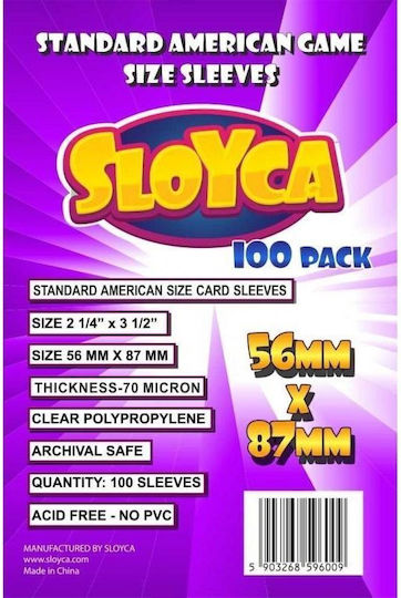 Baldar Standard Amerikanische Spielkartenhüllen 56x87 Mm 100 Stück Sloyca
