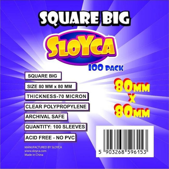 Sloyca Brettspielzubehör Square Big 80x80mm 100 Stück