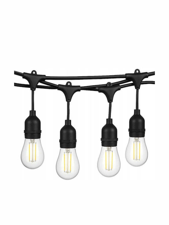 Extralink Wasserdichte Lichterkette Beleuchtung LED IP65 20m mit 20 Lampen