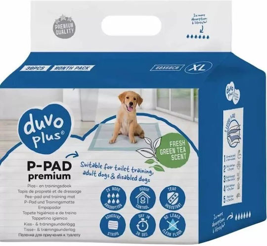 Duvo Plus Dog Floor Diaper with Sticker 30pcs
