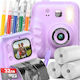 Instant Print Kids Camera 12MP Full HD (1080p) with Thermal Printing Purple