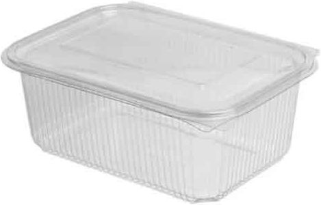 Einweg-Plastikgeschirr Transparent Eingebetteter Deckel 1500ml 23x17x7cm 99.1015820 Code 10864