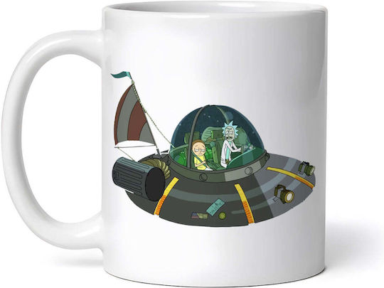 Rick And Morty In Spaceship Cană Ceramică Albă 330ml Personalizată