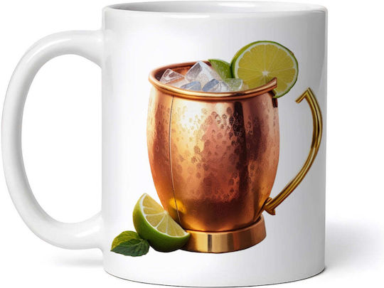 Copper Moscow Mule Cocktail Mug Κούπα Χάλκινη Λευκή 330ml (Προσωποποιημένο) Copper Moscow Mule Cocktail Mug Κούπα Χάλκινη Λευκή 330ml (Προσωποποιημένο)