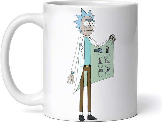 Rick And Morty Rick Sanchez Cană Ceramică Albă 330ml Personalizată