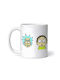 Cana Pixelated Rick And Morty Ceramică Albă 330ml Personalizată