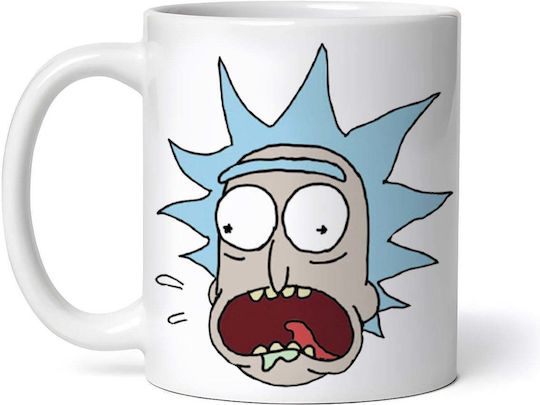 Rick And Morty Scared Rick Cană Ceramică Albă 330ml