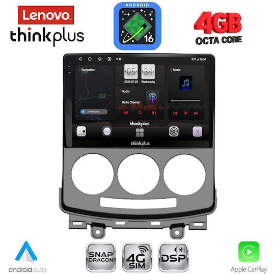Lenovo Car Audio System for Mazda 5 2004-2010 Bluetooth USB WiFi GPS Apple CarPlay Android Auto with 9" Touch Screen