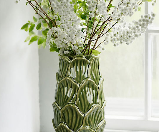 Kaemingk Decorative Porcelain Vase Green Φ15xH30cm