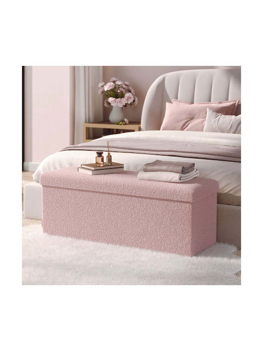 Bench Stool With Storage Space Upholstered In F...