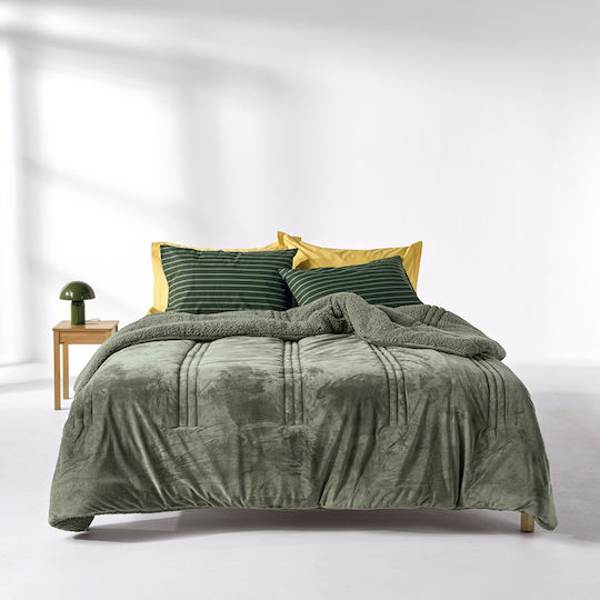 Kentia Комбинирано одеяло Сет Полу-двойно 180x240см. Notturno Зелен 220 GSM