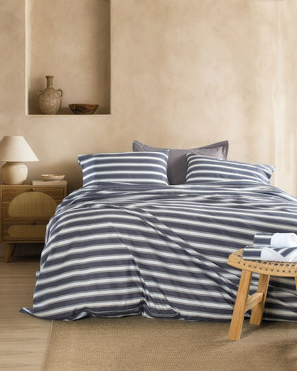Rythmos Σετ Πάπλωμα Μονό 160x240εκ. Lesley Μπλε 2τμχ