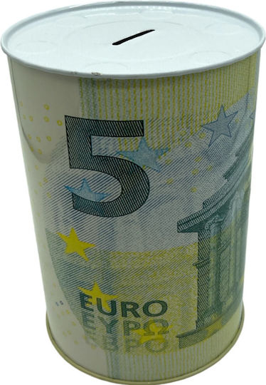 Spv Ts Касичка Метална С Дизайн На 5 Евро Metallic 5 Euro Banknote Pattern Money Box