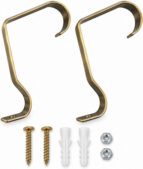 Sockel der Vorhangschiene Wand aus metallischem Bronze