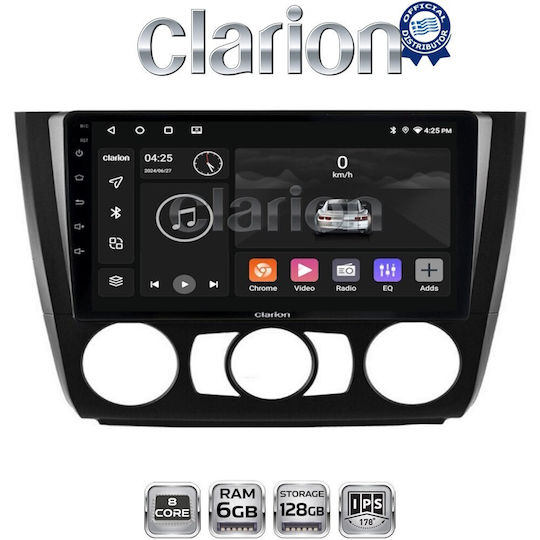 Clarion Автомобилна Аудио Система за BMW Серия 1 / E81 / E82 / E87 2004>2011 (Bluetooth/USB/Вграден Wi-Fi /GPS/Apple CarPlay/Android Auto)