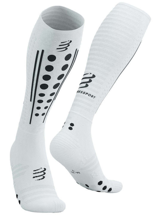 Compressport Șosete Running Albe 1 Pereche
