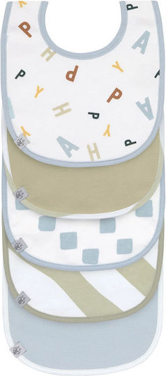 Laessig Fruits Σαλιάρα Υφασμάτινη Light Blue/light Khaki 5τμχ