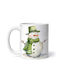 Cană Ceramică De Crăciun Oameni De Zăpadă Cu Pălărie Verde Și Fular 330ml (Cu Personalizare)