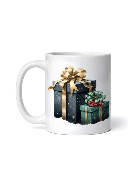 Cadouri De Crăciun Cană Ceramică Albă 330ml Cu Personalizare