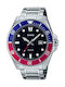 Casio Men's Battery Watch with Silver Metal Bracelet
