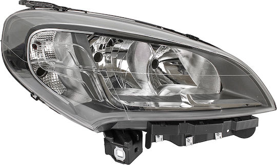 Headlight Right Fiat Doblo 2015+ Electric Adjustment Black Frame 505312