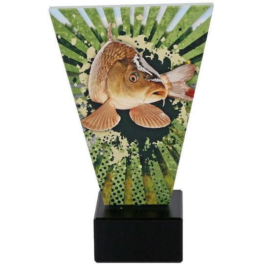 Victoria Sport Monochrome Glass Trophy Marble Base – Carp Fishing