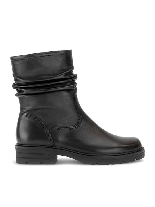 Gabor Leather Women's Black Ankle Boots