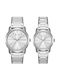 Armani Exchange Set Ceas Dama Cronograf Cu Baterie Cu Brățară Din Oțel Steel