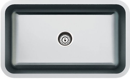 Fortinox Valley 28076 Ένθετος Νεροχύτης Inox Μ76xΠ46cm Ασημί