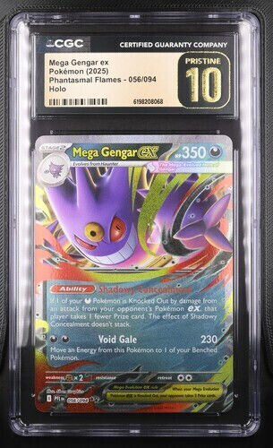 Mega Gengar Ex Phantasmal Flames #056 Cgc Pristine 10
