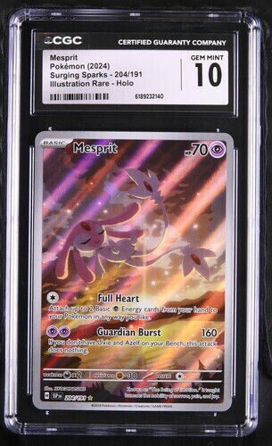 Mesprit Surging Sparks #204 Cgc Gem Mint 10