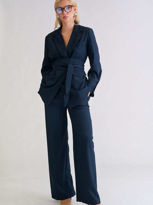 Women's Dark Blue Set with Trousers