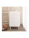 Wooden Bedroom Chest of Drawers Luke with 4 Drawers White 48x37x80cm