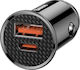 Baseus Primetrip Handy-Autoladegerät 30W Schnellladen mit Anschlüssen: 1xUSB-A 1xType-C Schwarz Farbe